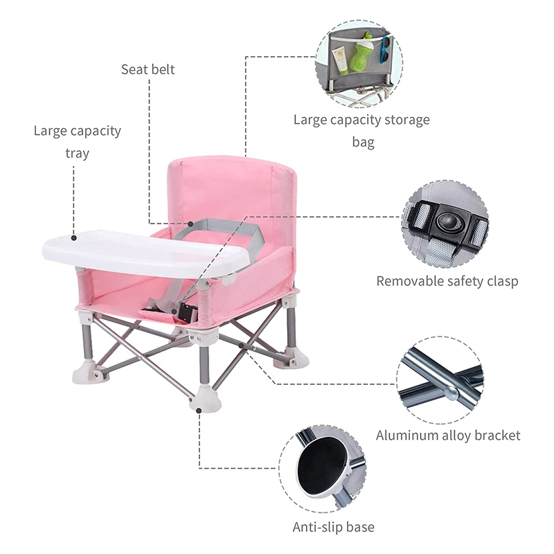 Kids Outdoor Lawn Chair - Baby Booster Seat Dining Chair Portable