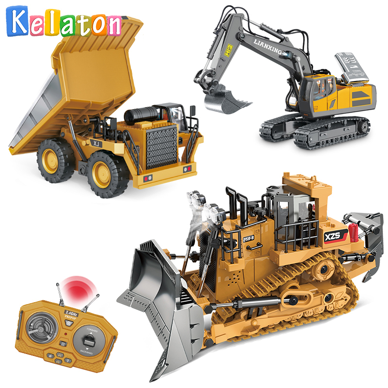 Kids Outdoor Excavator - 1: 20 Electric Engineering Remote Control