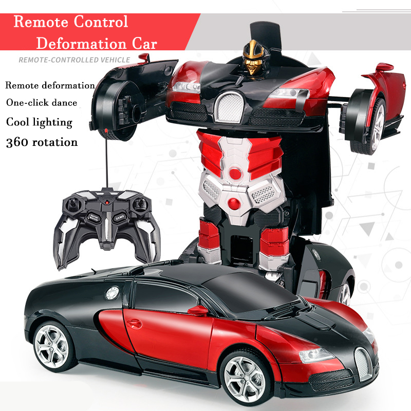 Kids Outdoor Activity Toys - 2in1 Electric RC Car Transformation Robots
