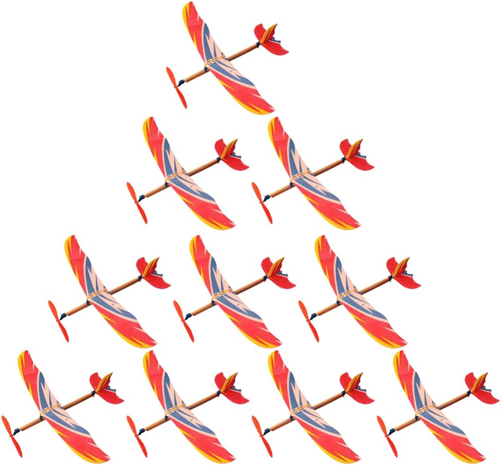 Kids Outdoor Equipment - 5/10Pcs Rubber Band Powered Airplane Model