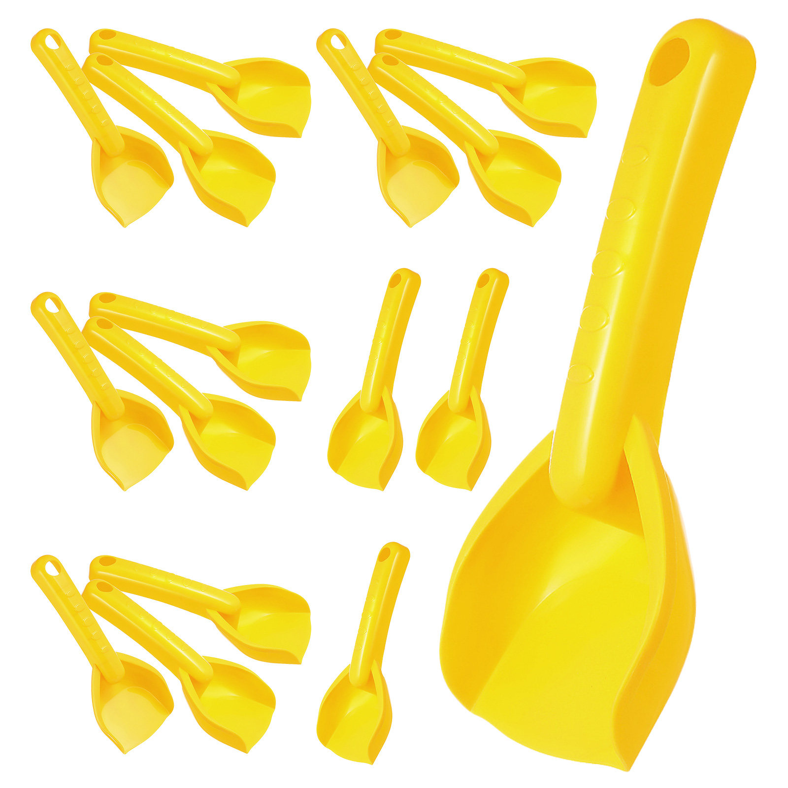 Kids Outdoor Excavator - 16Pcs Mini Plastic Kids Sand Shovels