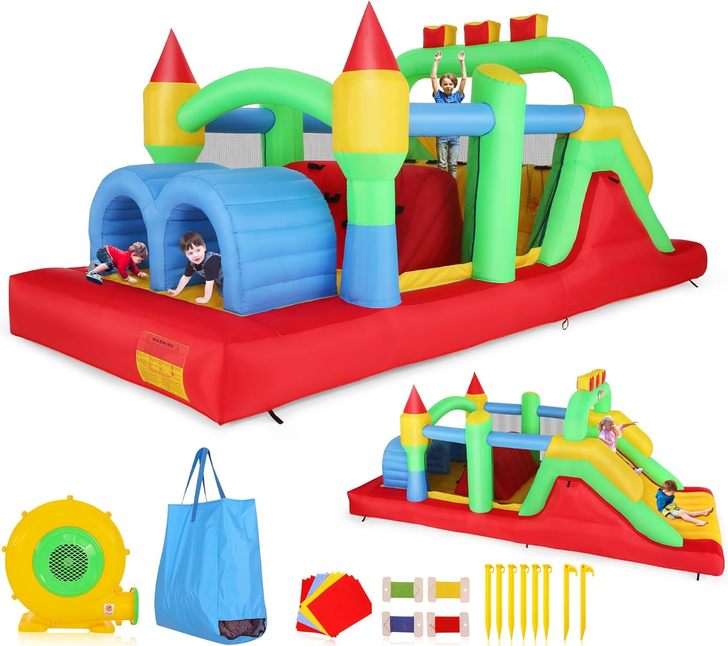 Inflatable Obstacle Course for - Kids Outdoor Wendy House review and price