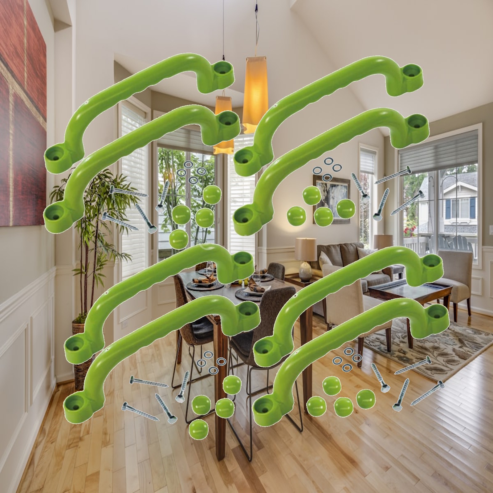 8x Climbing Handles Children G - Kids Outdoor Treehouse review and price