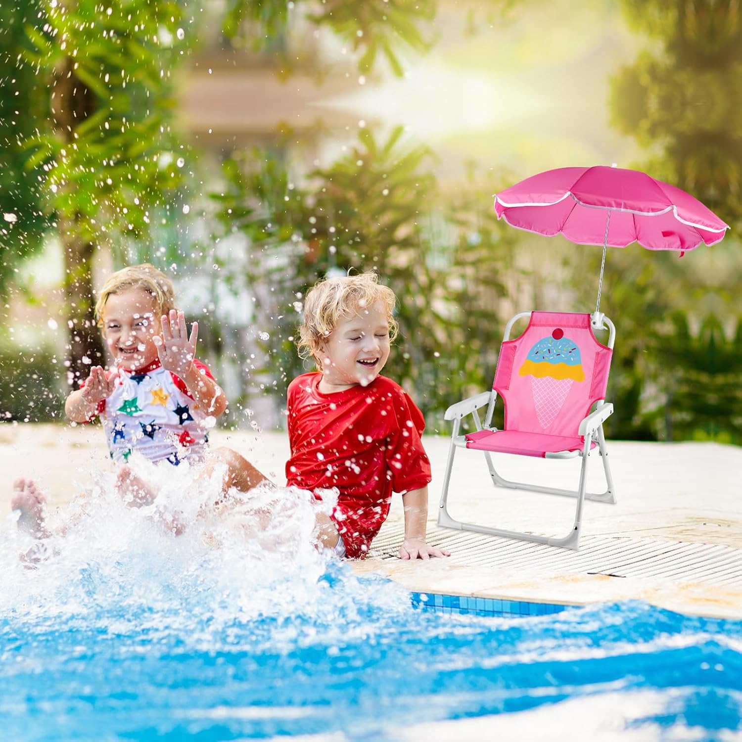 1 Set Folding Beach Chair with - Kids Outdoor Lawn Chair review and price