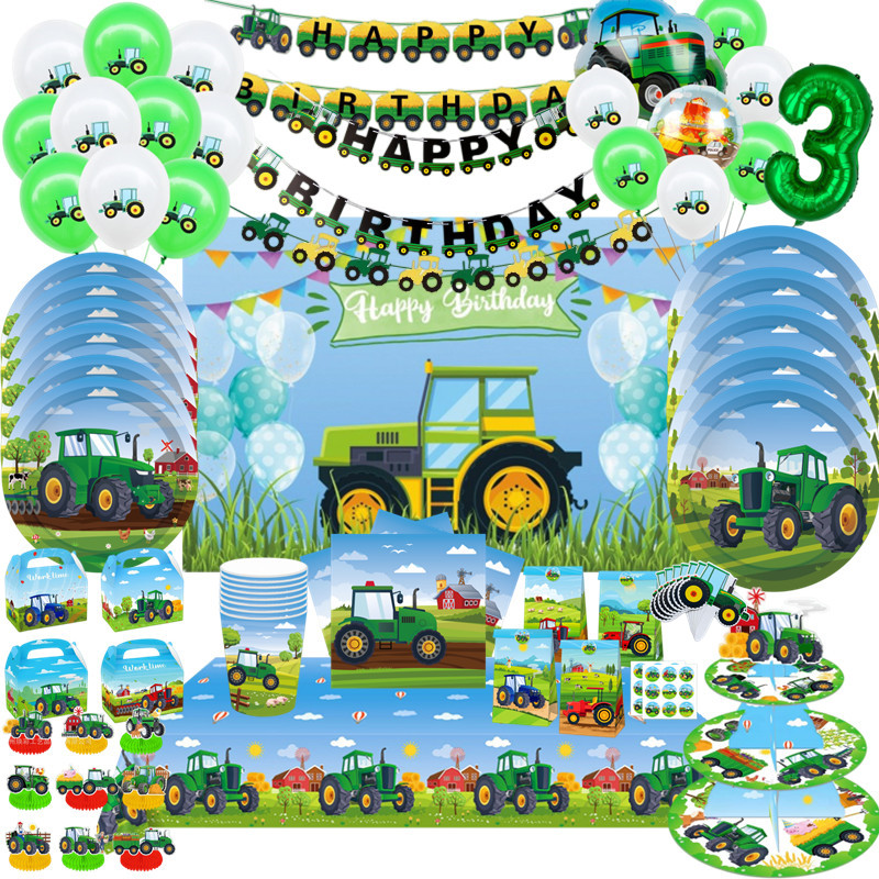 Green Farm Tractor Theme Dispo - Kids Outdoor Excavator review and price