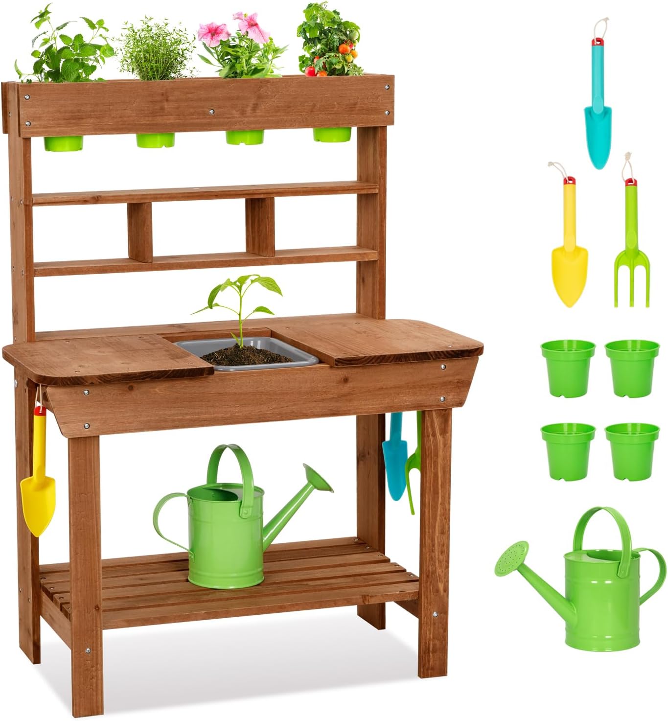 Potting Bench with Sink for Ki - Kids Outdoor Sink review and price