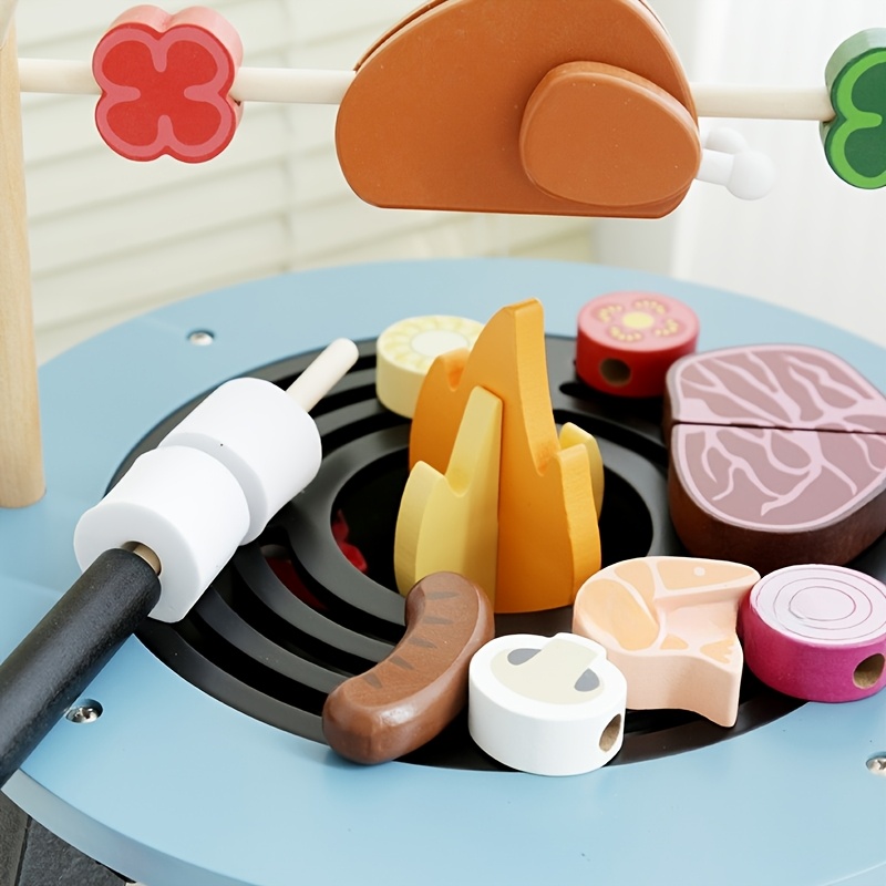 Wooden Barbecue Playset For Ki - Kids Outdoor Grill Set review and price