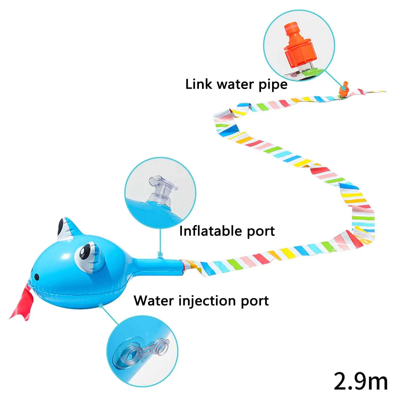Inflatable Water Spray Snake T - Kids Outdoor Activity Toys review and price