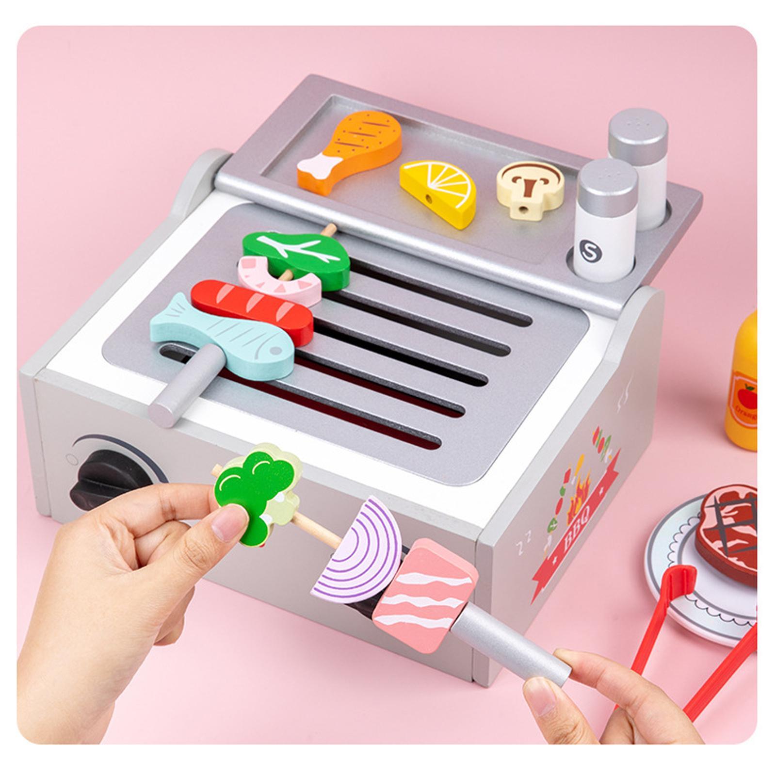 Kids Wooden Barbecue Playset - - Kids Outdoor Grill Set review and price