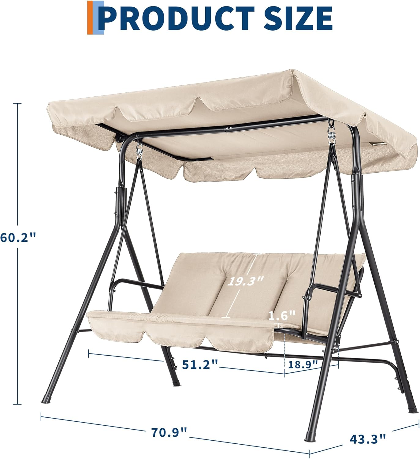 Outdoor Swing Chair with Adjus - Kids Outdoor Lawn Chair review and price