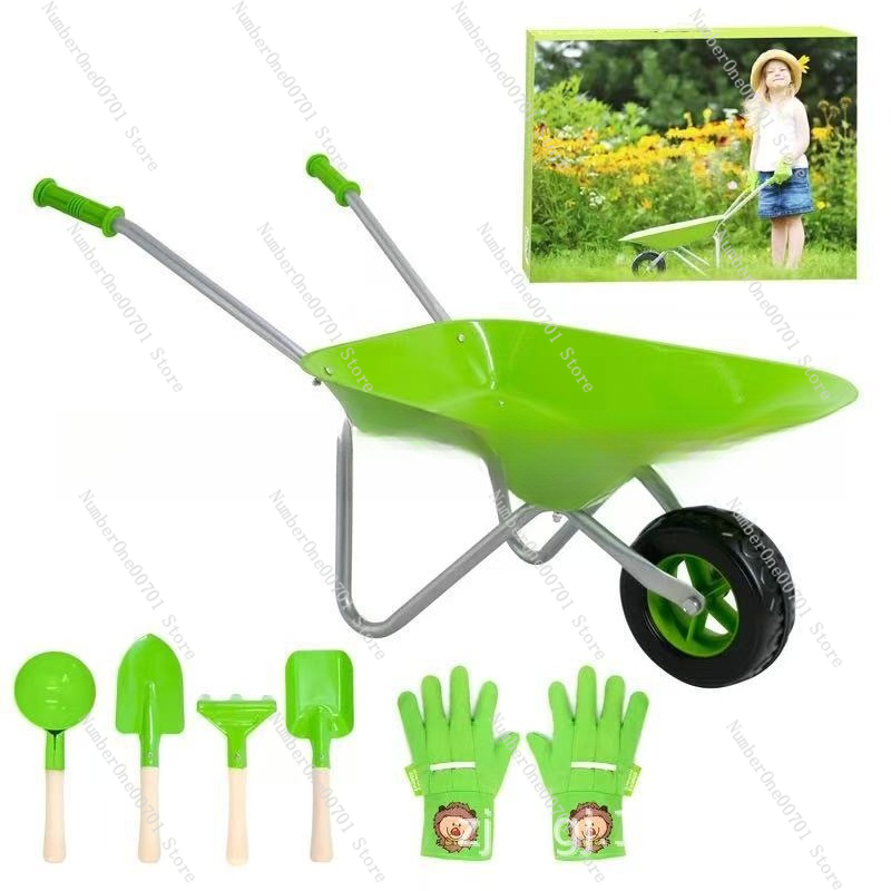 Kids Outdoor Wheelbarrow, Gree - Kids Outdoor Activity Toys review and price