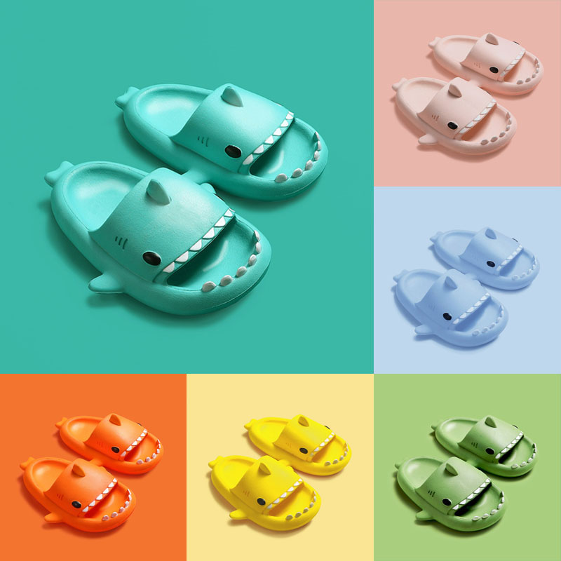 Children Slippers Cartoon Shar - Kids Indoor Outdoor Slippers review and price