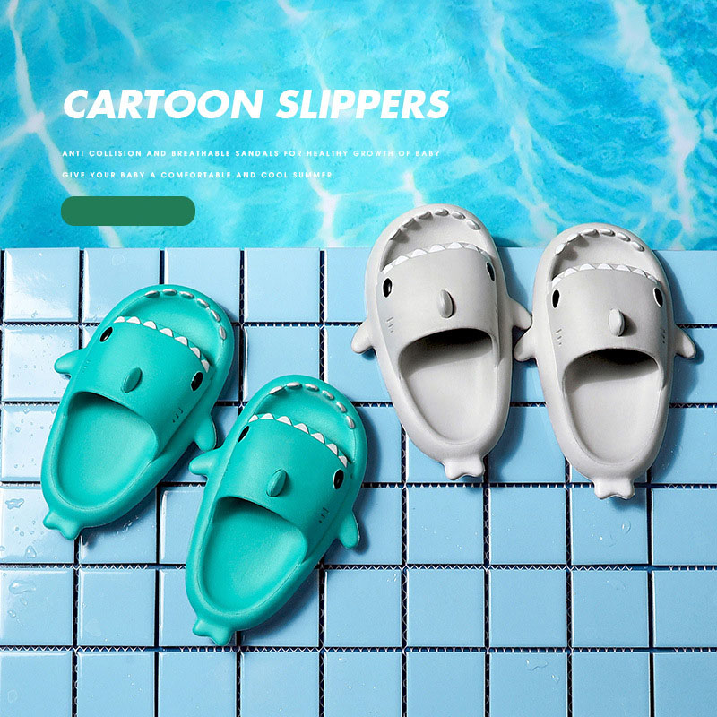 Children Slippers Cartoon Shar - Kids Indoor Outdoor Slippers review and price