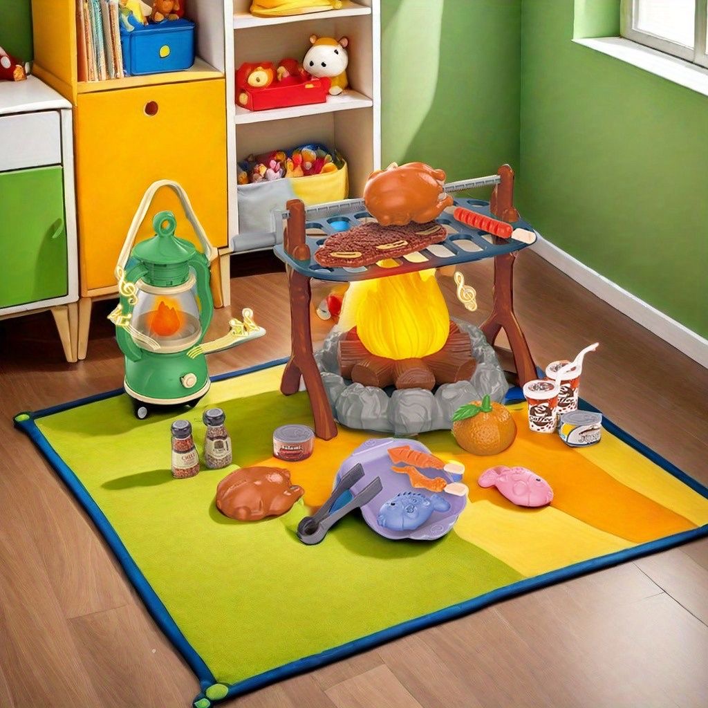 Kids Camping Play Set with LED - Kids Outdoor Grill Set review and price