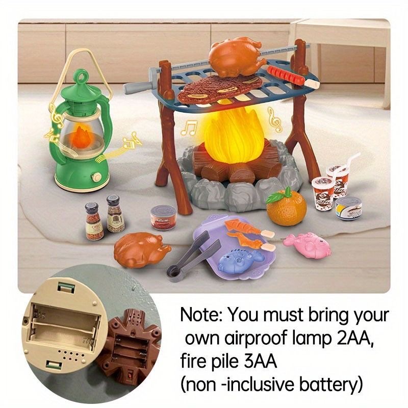 Kids Camping Play Set with LED - Kids Outdoor Grill Set review and price