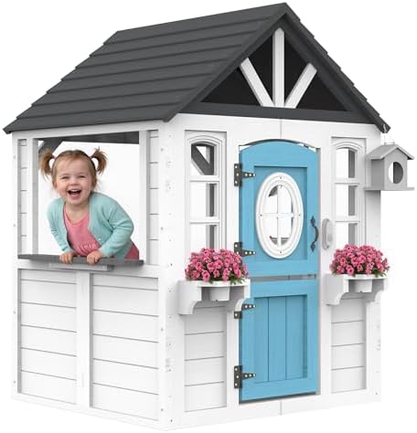 Wooden Kids Playhouse with Kit - Kids Outdoor Sink review and price